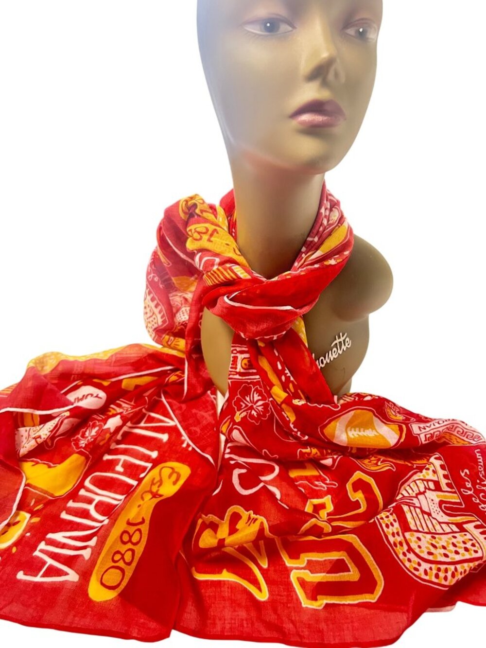 Julia Gash University Of Southern California USC Scarf Multi-Color Graphic Scarf